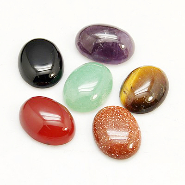

PandaHall Gemstone Cabochons, Oval, Mixed Stone, 16x12x5mm Mixed Stone Oval