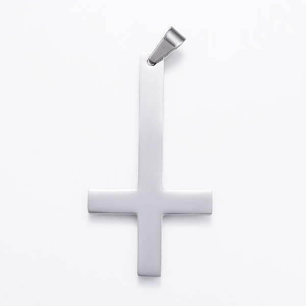 

PandaHall 304 Stainless Steel Big Pendants, Cross, Stainless Steel Color, 55x30x2mm, Hole: 7x5mm 304 Stainless Steel Cross