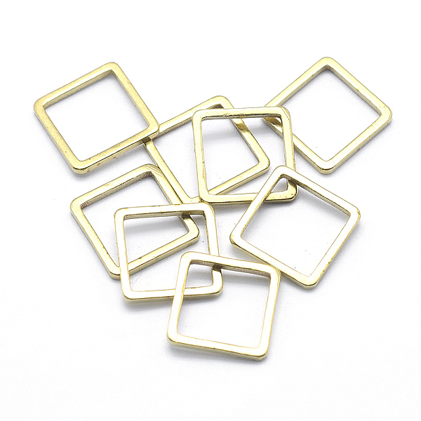 

PandaHall Brass Linking Rings, Square, Lead Free & Cadmium Free & Nickel Free, Raw(Unplated), 10x10x0.9mm, Inner Diameter: 8x8mm Brass...