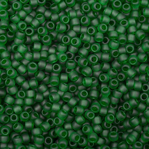 

PandaHall TOHO Round Seed Beads, Japanese Seed Beads, (7BF) Transparent Frost Grass Green, 8/0, 3mm, Hole: 1mm, about 222pcs/bottle...