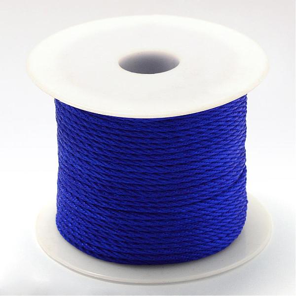 

PandaHall Braided Nylon Thread, Blue, 2mm, about 54.68 yards(50m)/roll Nylon Blue