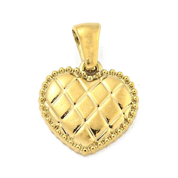 

PandaHall 304 Stainless Steel Pendants, Heart Charm, Real 18K Gold Plated, 15x14.5x2.5mm, Hole: 5.5x2.5mm 304 Stainless Steel Heart