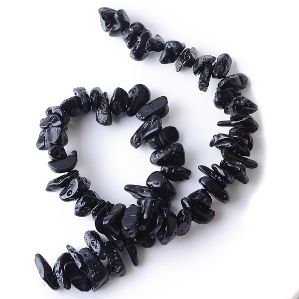 

PandaHall Natural Tektite Bead Strands, Chip, 15~19x6~13x5~11mm, Hole: 1mm, about 66pcs/strand, 15.3 inch Natural Gemstone Chip