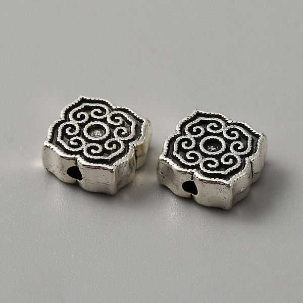 

PandaHall Tibetan Style Alloy Beads, Flower, Antique Silver, 11.5x11x4.5mm, Hole: 1.6mm Alloy Flower