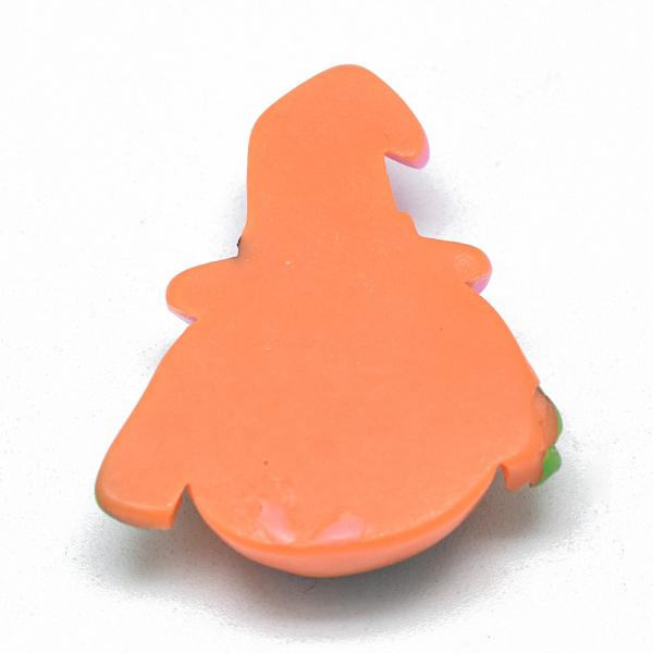 

PandaHall Resin Cabochons, Halloween Pumpkin Jack-O'-Lantern, Coral, 29x25x7.5mm Resin Pumpkin Red