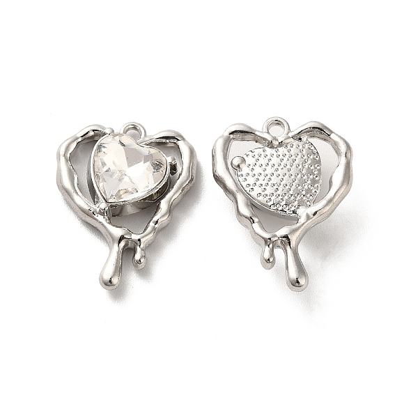 

PandaHall Glass Melting Heart Pendant, with Platinum Alloy Findings, Lead Free & Cadmium Free, Clear, 20x15.5x5.5mm, Hole: 1.4mm Alloy+Glass...