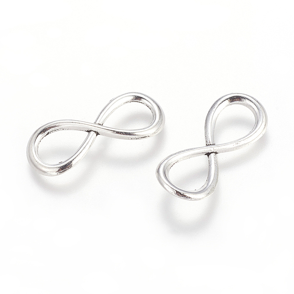 

PandaHall Antique Silver Tibetan Style Infinity Links connectors, Lead Free, 31x13x2mm, Hole: 11x8mm Alloy Infinity