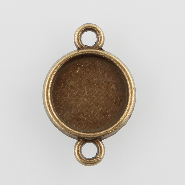 

PandaHall Flat Round Alloy Cabochon Connector Settings, Plain Edge Bezel Cups, Cadmium Free & Nickel Free & Lead Free, Antique Bronze, Tray...