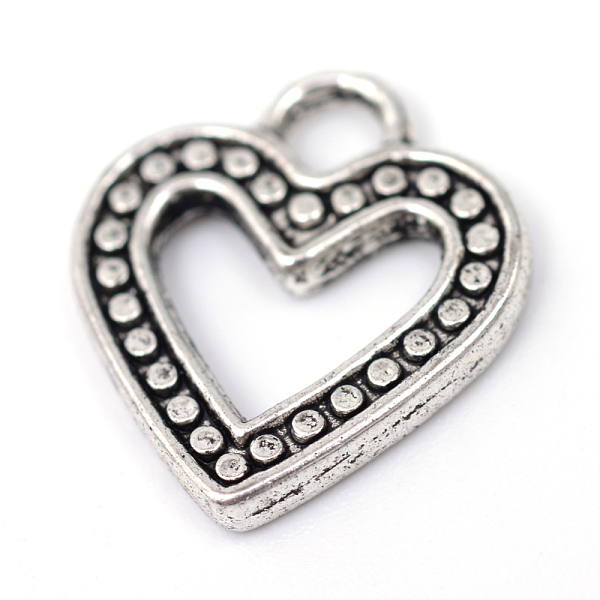 

PandaHall Tibetan Style Alloy Heart Charms, Cadmium Free & Nickel Free & Lead Free, Antique Silver, 14x12.5x1.5mm, Hole: 2.5mm, about...