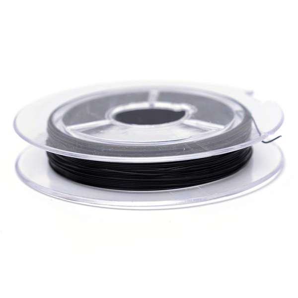 

PandaHall Round Copper Jewelry Wire, Black, 0.3mm, about 32.8 Feet(10m)/roll, 10 rolls/group Copper Round Black