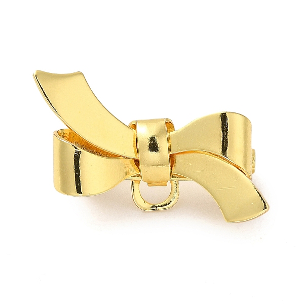 

PandaHall Rack Plating Brass Brooch Finding, Long-Lasting Plated, Bowknot, Real 18K Gold Plated, 13.5x24.5x12mm, Hole: 1.5x2mm Brass