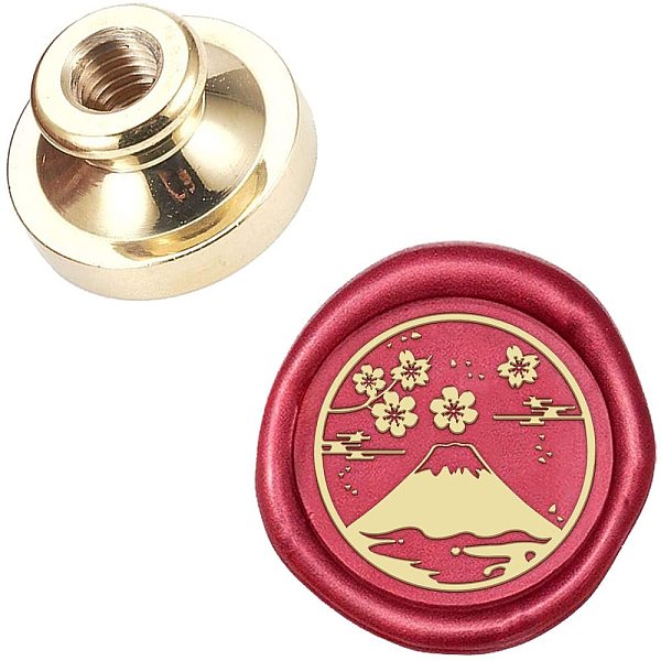 

PandaHall CRASPIRE Wax Seal Stamp Head Snow Mountain Removable Sealing Brass Stamp Head for Creative Gift Envelopes Invitations Cards...