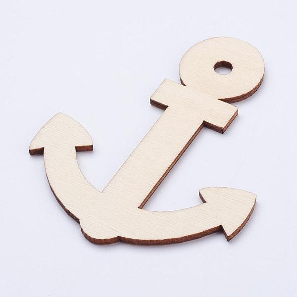 

PandaHall Undyed Wood Big Pendants, Anchor, Antique White, 79x63x2.5mm, Hole: 5mm Wood Anchor & Helm Orange