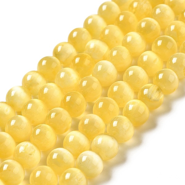 

PandaHall Natural Selenite Beads Strands, Grade A, Dyed, Round, Gold, 8.5mm, Hole: 0.8mm, about 46pcs/strand, 15.35''(39cm) Selenite Round...
