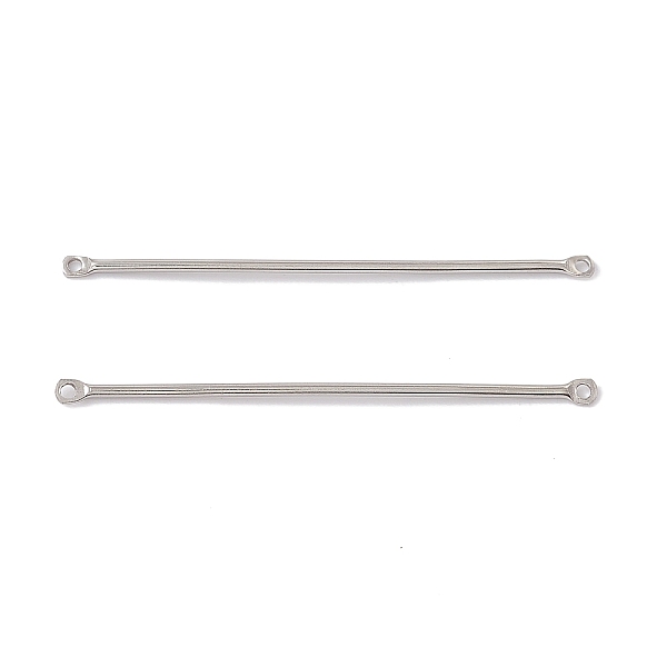 

PandaHall 304 Stainless Steel Connector Charms, Bar Shape, Stainless Steel Color, 40x2x1mm, Hole: 1mm 304 Stainless Steel Others