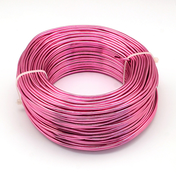 

PandaHall Round Aluminum Wire, Flexible Craft Wire, for Beading Jewelry Doll Craft Making, Camellia, 20 Gauge, 0.8mm, 300m/500g(984.2..., Pink