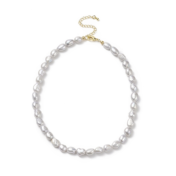

PandaHall Natural Pearl Beaded Necklaces for Women, Silver, 15.28 inch(38.8cm) Pearl Silver