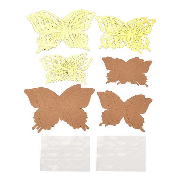 

PandaHall 3D Plastic Wall Stickers, with Adhesive Tape, for Home Living Room Bedroom Wall Decorations, Butterfly, Camel, 60~90x80~120x0.5mm..., Brown