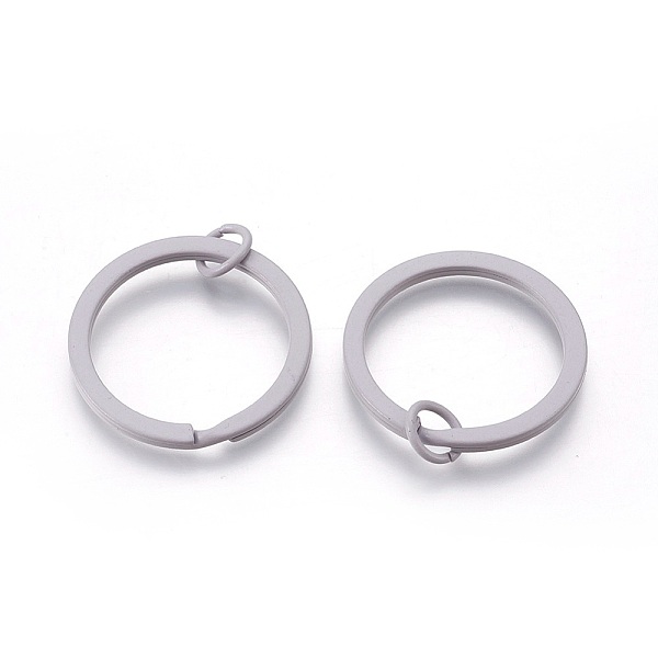 

PandaHall Spray Painted Iron Split Key Rings, Keychain Clasp Findings, Lead Free & Nickel Free, Light Grey, 30x2mm, Inner Diameter: 24mm...