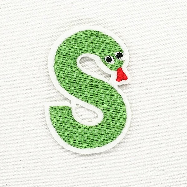 

PandaHall Computerized Embroidery Cloth Iron on/Sew on Patches, Costume Accessories, Appliques, Letter, Light Green, Letter.S, 49x32mm Cloth...
