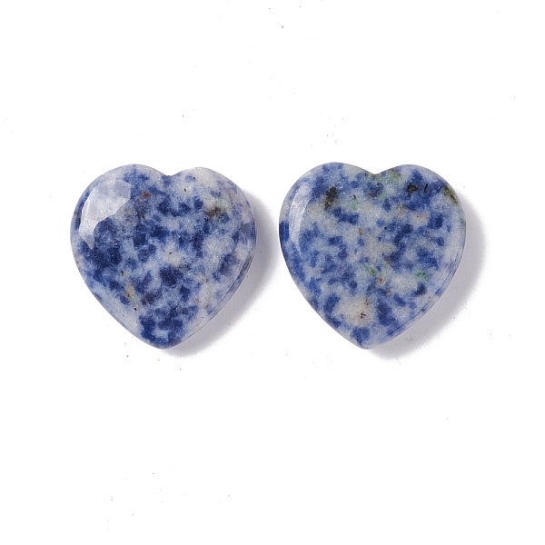 Natürlicher Blauer Fleck-Jaspis-Herz-Liebesstein
