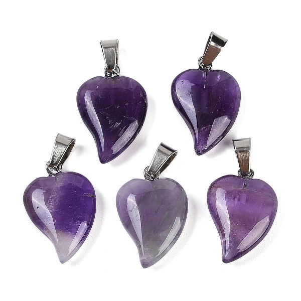 Herzanhänger Aus Natürlichem Amethyst