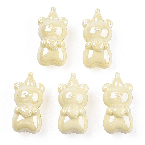 

PandaHall Opaque Acrylic Beads, Bear, Light Goldenrod Yellow, 25x12.5x11.5mm, Hole: 3mm Acrylic Bear