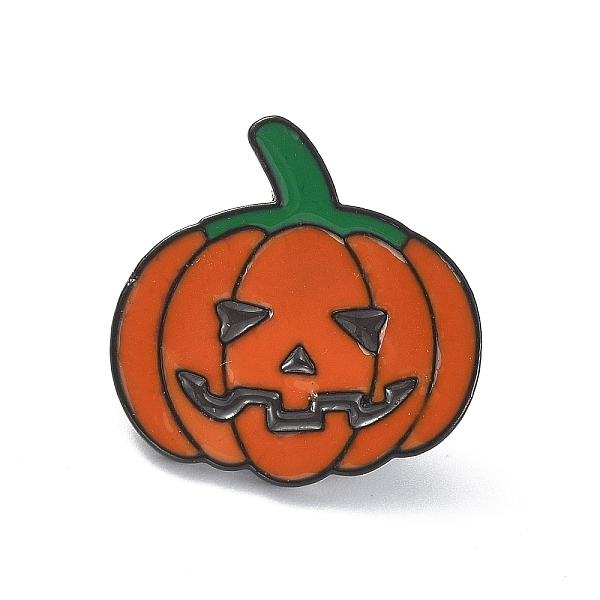 

PandaHall Halloween Theme Alloy Brooches, Enamel Pins, Pumpkin, 25x25x1.9mm Alloy+Enamel Pumpkin Red