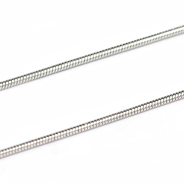 

PandaHall 3.28 Feet 304 Stainless Steel Snake Chains, Soldered, Stainless Steel Color, 0.9mm 304 Stainless Steel