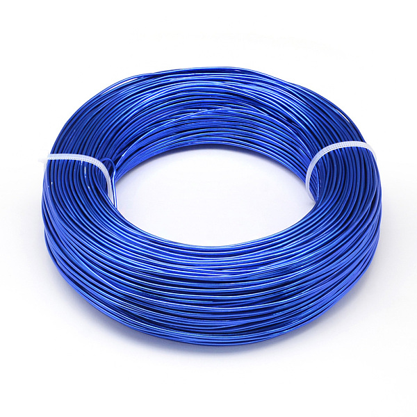 PandaHall Round Aluminum Wire, Bendable Metal Craft Wire, for DIY Jewelry Craft Making, Royal Blue, 10 Gauge, 2.5mm, 35m/500g(114.8...
