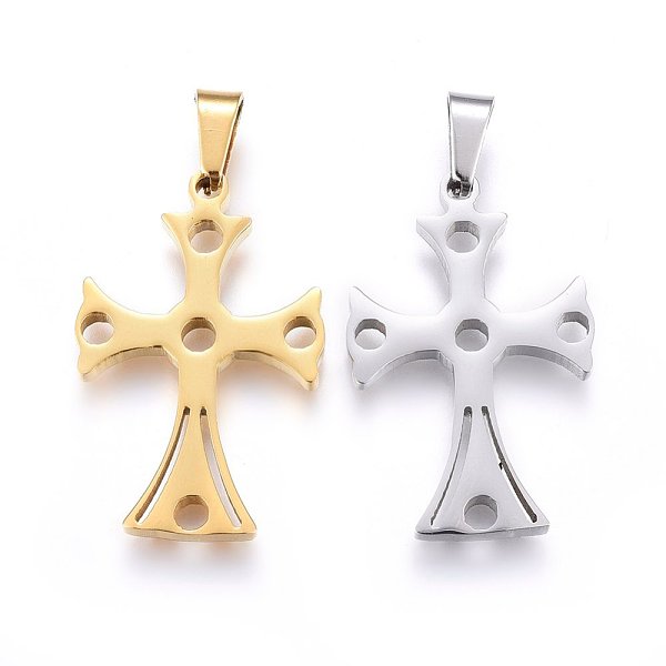 

PandaHall 304 Stainless Steel Pendants, Cut-Out, with Hollow, Cross, Mixed Color, 31x20x2.2mm, Hole: 8x4mm 304 Stainless Steel Cross..., Multicolor