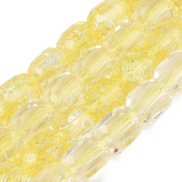 Transparentes craquements perles de verre brins