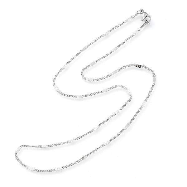 

PandaHall 304 Stainless Steel Link Chain Necklaces, Curb Chain Necklaces, with 304 Stainless Steel Clasps, Stainless Steel Color, 17.6 inch...