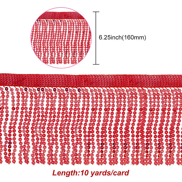 10 Yard Polyester-Quasten-Spitzenband