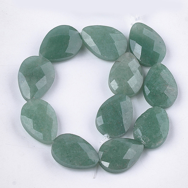 

PandaHall Natural Green Aventurine Beads Strands, Faceted, teardrop, 18x13~13.5x5.5~6mm, Hole: 1.2mm, about 11pcs/strand, 7.8 inch Green...