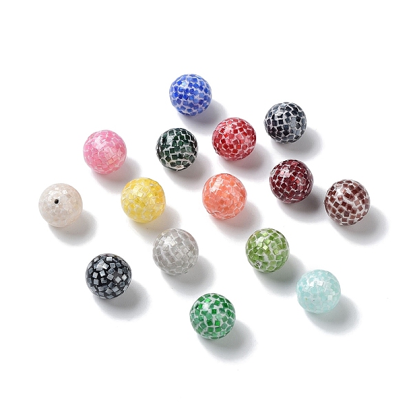 

PandaHall Colorful Craft Shell Half Drilled Beads, Dyed, Round, Mixed Color, 10~10.5x10~10.5mm, Hole: 1mm Other Sea Shell Round Multicolor