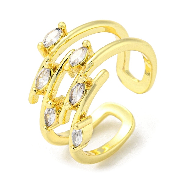 

PandaHall Real 18K Gold Plated Brass Micro Pave Clear Cubic Zirconia Open Cuff Rings, Horse Eye, US Size 8(18.1mm) Brass+Cubic Zirconia...