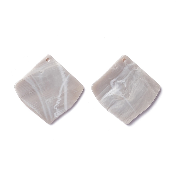 

PandaHall Opaque Acrylic Pendants, Rhombus, Dark Gray, 35.5x35x2.5mm, Hole: 2mm Acrylic Rhombus