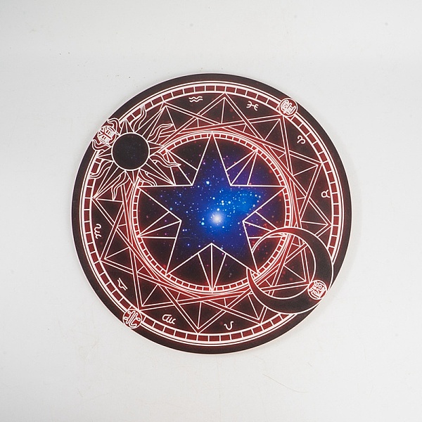 

PandaHall Constellation Wood Tarot Card Pad, Divination Mat, Altar Plate, Dowsing Pendulum Boards, Star, 250x6mm Wood Star