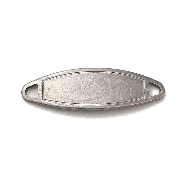 

PandaHall 201 Stainless Steel Connector Charms, Curved Oval Links, Stainless Steel Color, 30x9x1mm, Hole: 2.5x3mm 201 Stainless Steel Oval