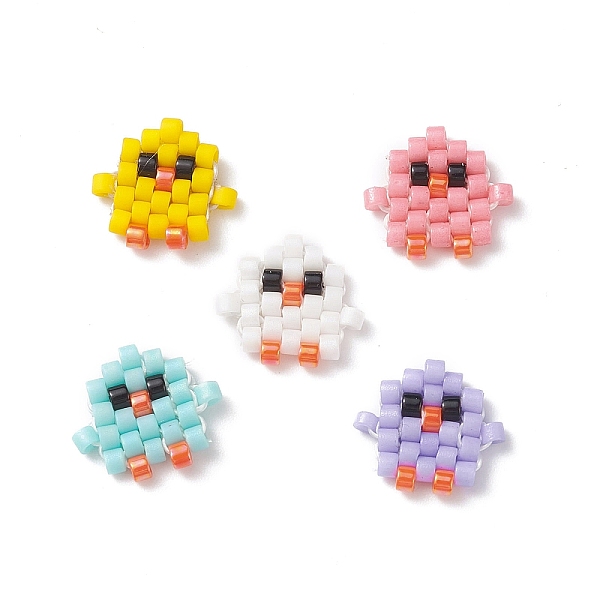 

PandaHall Handmade Japanese Seed Beads, Loom Pattern, Chick, Mixed Color, 9x10x2mm Glass Other Animal Multicolor