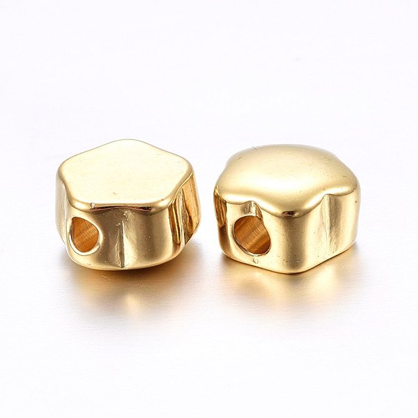 

PandaHall 304 Stainless Steel Beads, Flower, Golden, 9x9.5x5.5mm, Hole: 2.5mm 304 Stainless Steel Flower