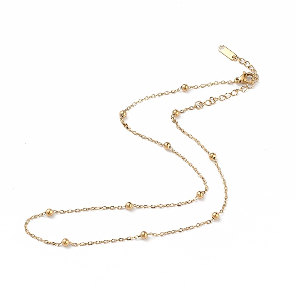 

PandaHall Ion Plating(IP) 304 Stainless Steel Satellite Chain Necklace for Men Women, Golden, 15.75 inch(40cm) 304 Stainless Steel