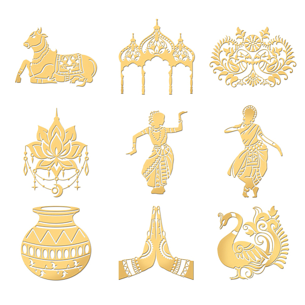 

PandaHall Nickel Decoration Stickers, Metal Resin Filler, Epoxy Resin & UV Resin Craft Filling Material, Golden, Mixed Shapes, 40x40mm...
