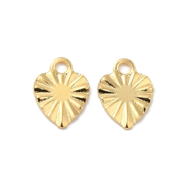 

PandaHall 304 Stainless Steel Charms, Heart Charm, Real 18K Gold Plated, 8x6x0.7mm, Hole: 1.2mm 304 Stainless Steel Heart