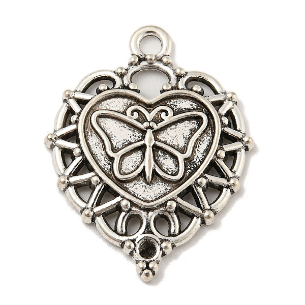 

PandaHall Tibetan Style Alloy Pendants Enamel Settings, Heart Shape Charms, Antique Silver, 33.5x26x3mm, Hole: 3mm, Fit for 2mm Rhinestone...