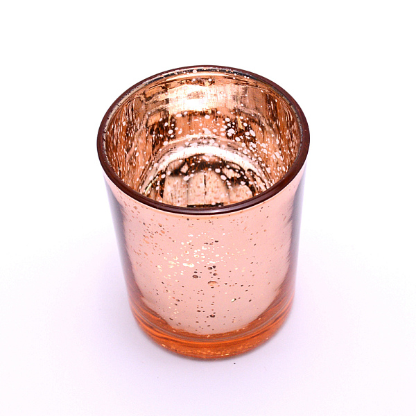 

PandaHall Plated Glass Candle Cups, Babysbreath Pattern, Rose Gold, 55x66mm, Inner Diameter: 50mm Glass