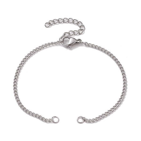 

PandaHall 304 Stainless Steel Chain Bracelet Making, with Jump Rings and Lobster Claw Clasps, Platinum, 6-3/4 inch(17cm) 304 Stainless Steel