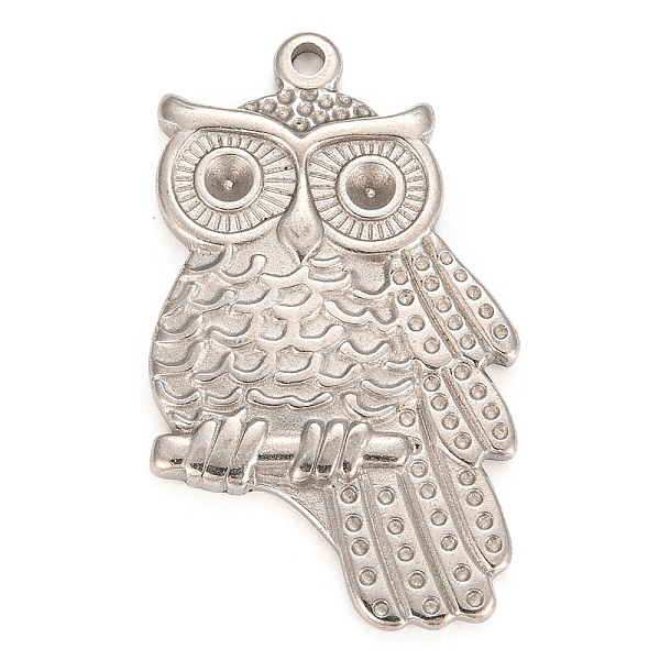 

PandaHall 304 Stainless Steel Pendant Rhinestone Settings, Owl, Stainless Steel Color, Fit for 2.5mm Rhinestone, 40x24.5x3mm, Hole: 1.8mm...