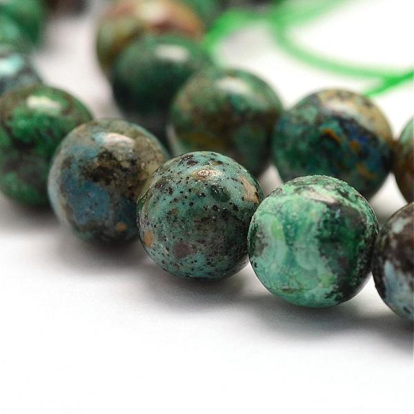 

PandaHall Natural Chrysocolla Beads Strands, Round, 10mm, Hole: 1mm, about 39pcs/strand, 15.75 inch(40cm) Chrysocolla Round